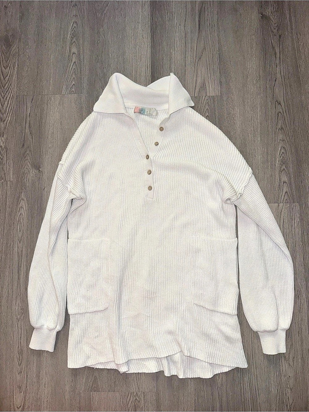 Free People Picnic Sweater Mini Dress White Size XS